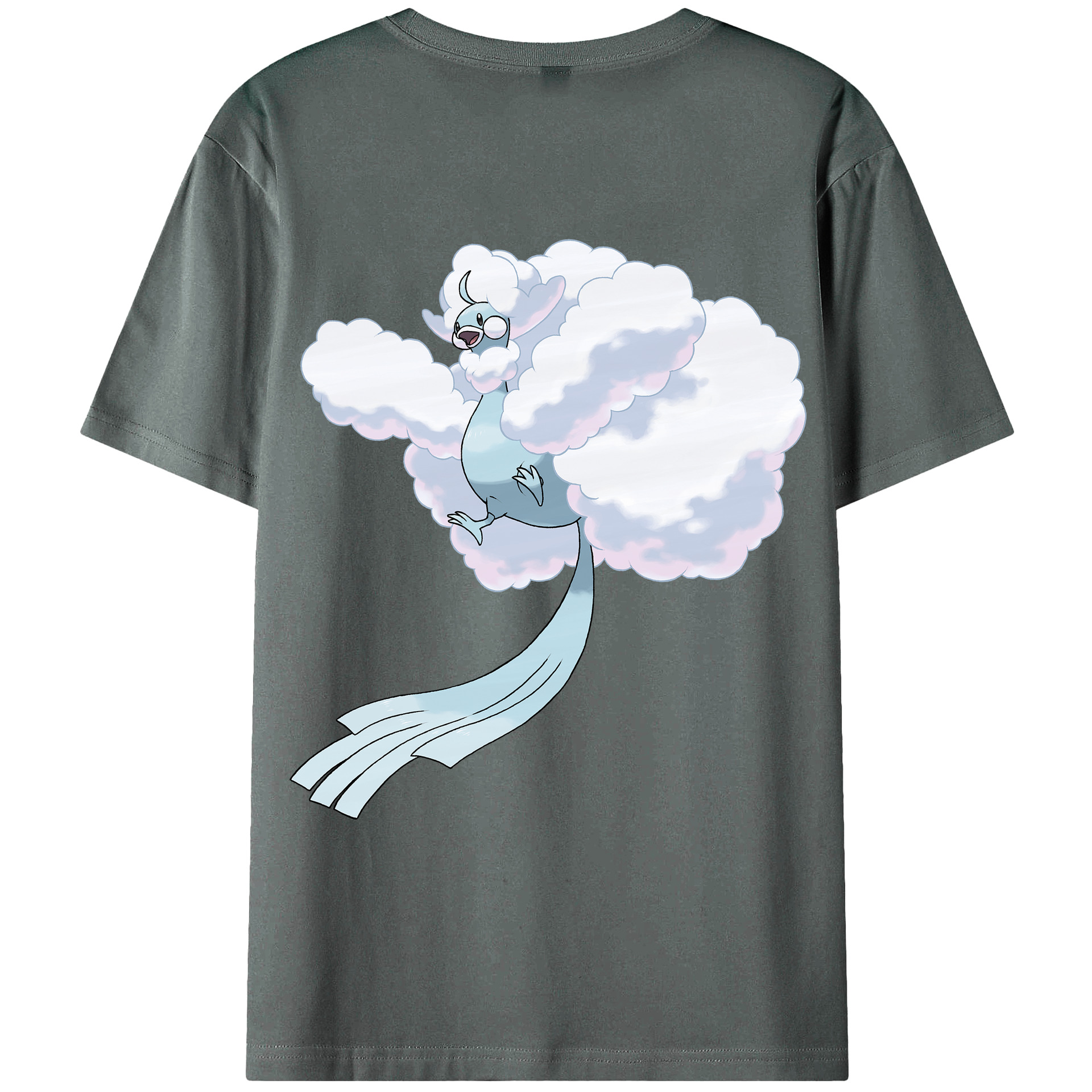 （画像用） ポケットモンスター Pokémon 綿100％ メンズ半袖Tシャツ（バックプリント） 通気性
